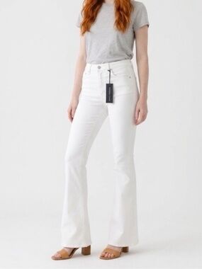 NWT Veronica Beard Beverly Skinny Flare White Size 29
